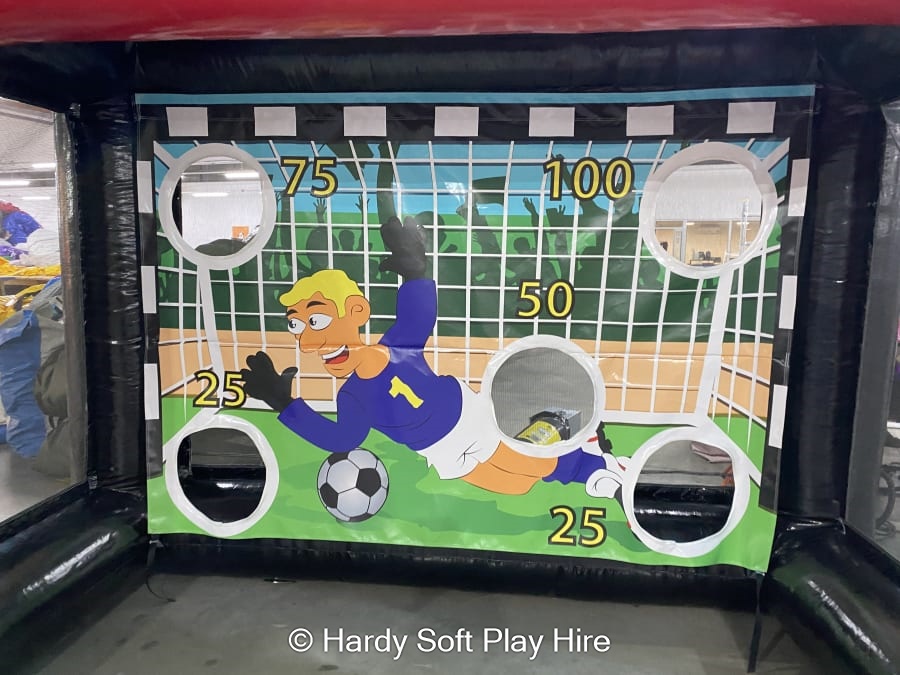 Red Football Penalty Shootout Bouncy Castle Hire in Kendal, Cumbria